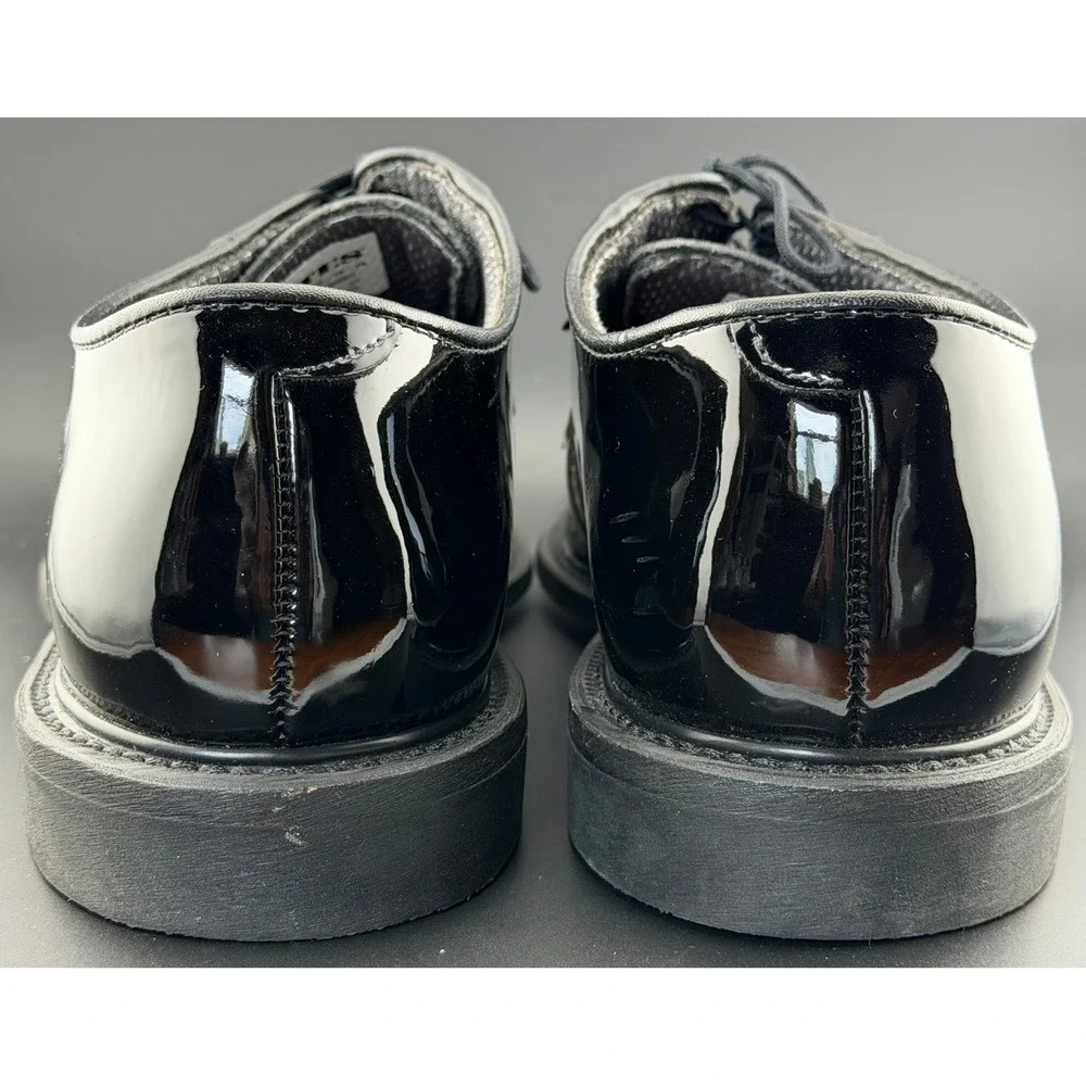 Bates High Gloss Oxford-Dress Shoes, Black, Uniform, Mens Size 12E